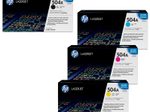 HP Original 504A Toner 4er Set schwarz XL, cyan, magenta, gelb