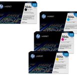 HP Original 504A Toner 4er Set schwarz XL, cyan, magenta, gelb