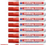edding 3000 Permanentmarker 1,5 - 3,0 mm - rot - 10 Stück