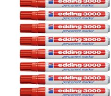 edding 3000 Permanentmarker 1,5 - 3,0 mm - rot - 10 Stück