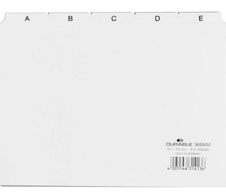 DURABLE Karteikartenregister DIN A5 quer A-Z - weiß