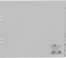 DURABLE A-Z teildeckendes Ordnerregister A4 - 20-teilig - grau