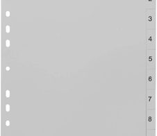 DURABLE Ordnerregister A4 nummeriert - 10-teilig - grau