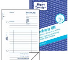 AVERY Zweckform Rechnung Formularbuch 706 - 2 x 50 Blatt