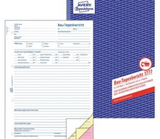 AVERY Zweckform 1777 Bautagebuch Formularbuch - 3 x 40 Blatt