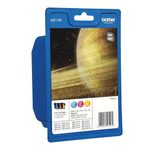 Brother Original LC-1100 Druckerpatronen 3er Multipack C/M/Y 325 Seiten (LC1100RBWBP)
