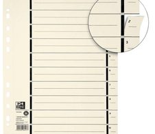 OXFORD Trennblätter 1-10 chamois - 1 Pack = 100 Stück