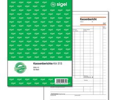 sigel Kassenbericht A5 - 50 Blatt