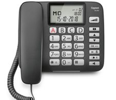 Gigaset DL580 Komfort-Telefon mit großen Tasten und beleuchtetem Display - schwarz
