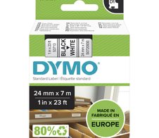 DYMO® Original D1-Schriftband für LabelManager™ 24mm x 7m - Polyester, wieder ablösbar -  schwarz auf weiss