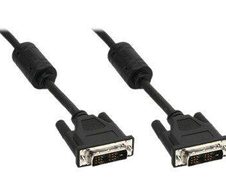InLine DVI-D Kabel 2m, digital 18+1 Stecker / Stecker, Single Link, 2 Ferrite, schwarz