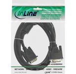 InLine DVI-D Kabel 2m, digital 18+1 Stecker / Stecker, Single Link, 2 Ferrite, schwarz