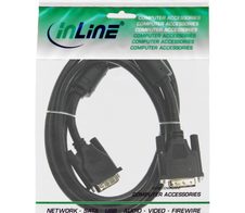InLine DVI-D Kabel 2m, digital 18+1 Stecker / Stecker, Single Link, 2 Ferrite, schwarz