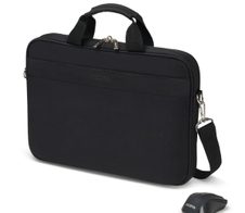 DICOTA Top Traveller Wireless Mouse Kit 39,6 cm (15.6") Notebook-Tasche inkl. optische Funkmaus, schwarz