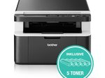 Brother DCP-1612WVB Laser-Multifunktionsgerät s/w inkl. 5 Toner