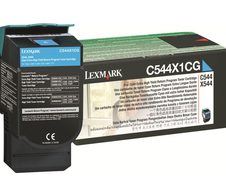 Lexmark Original Toner cyan 4.000 Seiten (C544X1CG) für C544dn/dtw/dw/n, C546dtn, X544dn/dtn/n/dw, X546dtn, X548de/dte