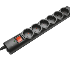 Trust Überspannungsschutz mit 6 Anschlüssen - Schwarz EU