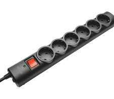 Trust Überspannungsschutz mit 6 Anschlüssen - Schwarz EU
