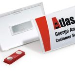 DURABLE CLICK FOLD Namensschilder 40 x 75 mm mit Magnet PP - 10 Stück