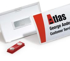 DURABLE CLICK FOLD Namensschilder 40 x 75 mm mit Magnet PP - 10 Stück
