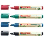 edding 21 EcoLine Permanentmarker: schwarz, blau, rot, grün - 4 Stück