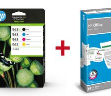 Druckerpatronen Bundle mit HP Original 963XL Multipack + 500 Blatt HP Kopierpapier