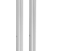 Vogel's FD2084 TV-Standfuß bis 165 cm (65") doppel Profil, Höhe 200 cm, max. 120 kg, Vesa max. 800 x 400, silber-schwarz