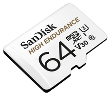 SanDisk High Endurance microSDXC Speicherkarte 64GB + SD Adapter