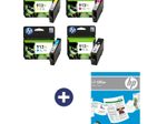 Druckerpatronen Bundle mit HP Original 912XL Multipack + 500 Blatt HP Kopierpapier