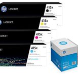 Bundle mit HP Original 415X Toner 4er Multipack + 2.500 Blatt HP Kopierpapier hochweiß