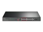 TP-Link TL-SL1218MP V216-Port 10/100 Mbps + 2-Port Gigabit Rackmount Switch mit 16-Port PoE+