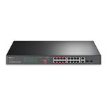 TP-Link TL-SL1218MP V216-Port 10/100 Mbps + 2-Port Gigabit Rackmount Switch mit 16-Port PoE+