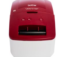 Brother QL-600R Professioneller Etikettendrucker für Einzel- und Endlosetiketten (Rot)