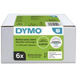 DYMO® Original Etikett für LabelWriter™, Vorteilspack, Vielzweck - weiss -  wiederablösbar, 6 x 1.000 Etiketten