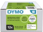 DYMO® Original Etikett für LabelWriter™, Vorteilspack, Vielzweck, weiss, wiederablösbar, 12 x 1.000 Etiketten