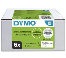 DYMO® Original Etikett für LabelWriter™, Vorteilspack, Versand - weiss - permanent haftend, 6 x 220 Etiketten