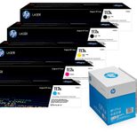 Bundle mit HP Original 117A Toner 5er Multipack + 2.500 Blatt HP Kopierpapier hochweiß