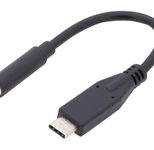 Digitus USB Type-C Audio Adapterkabel, Type-C - 3.5mm St/Bu, 0.2m, Audio in/out, sw