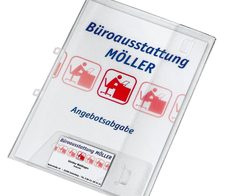 VELOFLEX A4 Angebotsmappe Crystal mit Visitenkartenfach - transparent