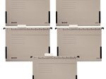 LEITZ Hängetaschen ALPHA 1986 grau - 5 Stück
