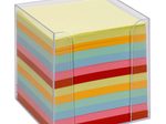 folia Zettelbox transparent farbig sortiert - 700 Notizzettel