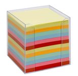 folia Zettelbox transparent farbig sortiert - 700 Notizzettel