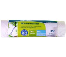 Secolan Müllbeutel 25,0 µm Naturweiss 35l - 20 Stück