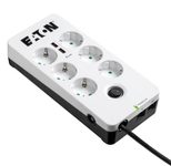Eaton Steckdosenleiste 6fach mit RJ-11 Telefonstecker und USB-Anschlüsse 1.5m weiß