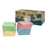 inFO Recycling Haftnotizen Standard 5644-88BOX farbsortiert - 12 Blöcke