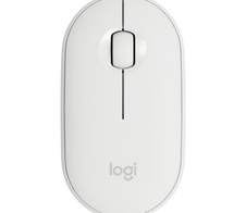 Logitech M350 Pebble Maus (kabellos, weiß)