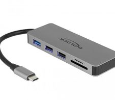 DeLOCK Dockingstation für Mobilgeräte USB Type-C zu HDMI / USB 3.0 Type-A / USB 2.0 Type-A / SD / Micro SD