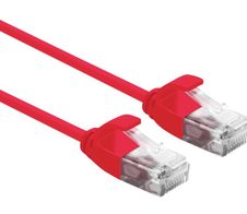 ROLINE UTP DataCenter Patchkabel Kat.6A (Class EA), LSOH, slim, rot, 0,15 m