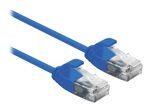 ROLINE UTP DataCenter Patchkabel Kat.6A (Class EA), LSOH, slim, blau, 0,15 m