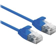 ROLINE UTP DataCenter Patchkabel Kat.6A (Class EA), LSOH, slim, blau, 0,15 m